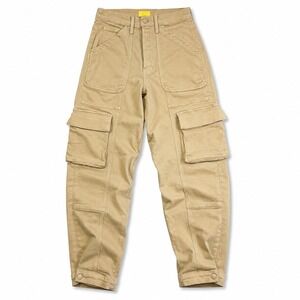 Mother Denim The Catch All Cargo Pants Tan Khaki High‎ Rise Tapered Size 27